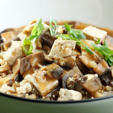 Chinese Braised Mushrooms and Tofu