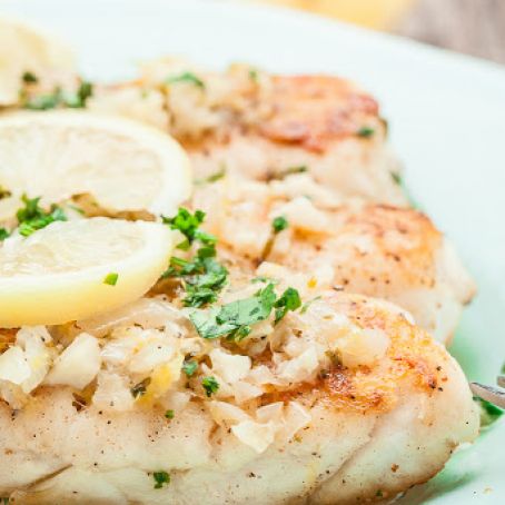 WHITE FISH WITH LEMON BUTTER SAUCE