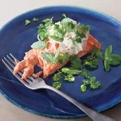 Wild Salmon with Almonds Baked