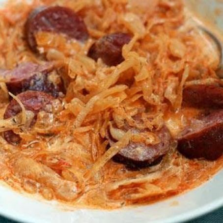 Sauerkraut and Sausage Paprikash