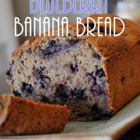 Greek Yogurt Blueberry Banana Bread