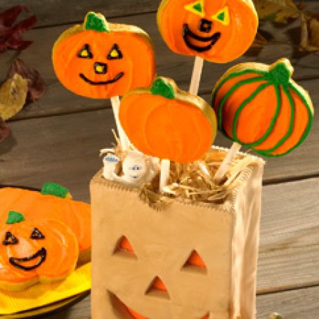 Pumpkin Cookie Pops