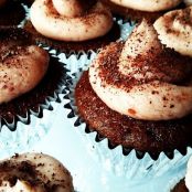 Salted Brown Sugar and Peach Cupcakes