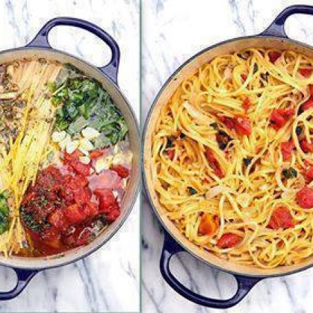 Blow your MIND Tomato Basil Pasta! - No Straining, just Stirring