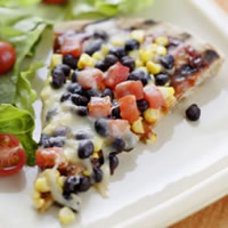 Smoky Corn and Black Bean Pizza Recipe