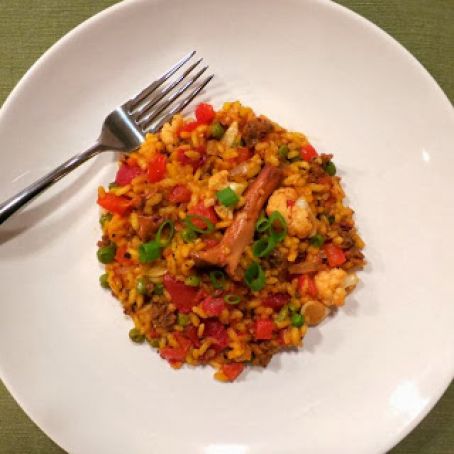 Paella with Chanterelle Mushrooms