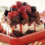 Hot Berries 'n' Brownie Ice Cream Cake Recipe