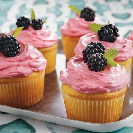 Blackberry Citrus Cupcakes