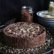 Deep Dish Chocolate Peanut Butter Ice Cream Cake [Raw Vegan]