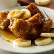 Bananas Foster Cinnamon Rolls Bread Pudding
