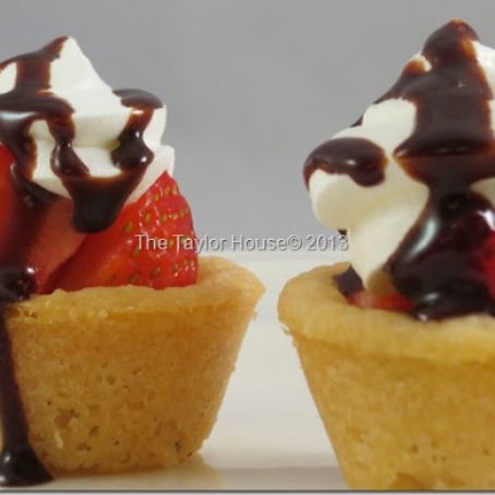 Strawberry Shortcake Sugar Cookie Cups