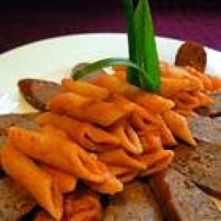 Penne with Spicy Vodka Tomato Cream Sauce