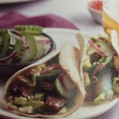 Korean Beef Tacos with Napa Cabbage Slaw for 2