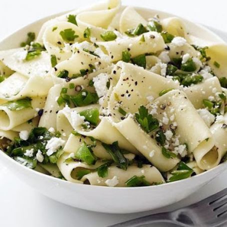 Meals (Pappardelle with Snap Peas)