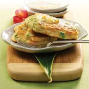 Shrimp and Jasmine Rice Cakes with Mango-Ginger Coconut Sauce