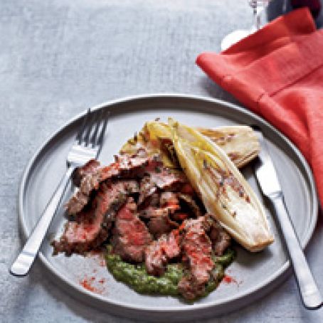 Grilled Skirt Steak with Salsa Verde