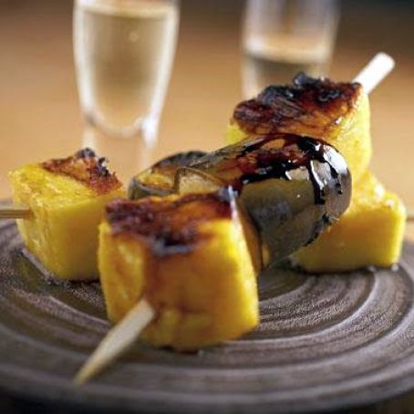 GRILLED PINEAPPLE & BANANA  w/LEMON GLAZE