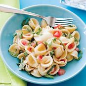 Tomato Orecchiette with Basil and Brie
