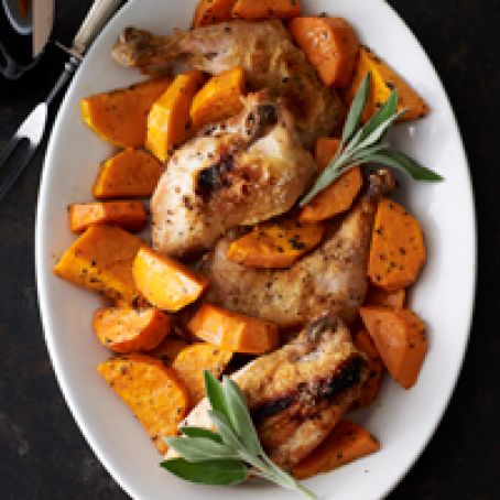 Roast Chicken with Butternut Squash