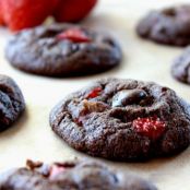 Chocolate Strawberry Brownie Cookies (Grain Free)