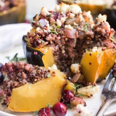 Cranberry Stuffed Acorn Squash