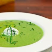Chilled Asparagus Soup with Goat Cheese