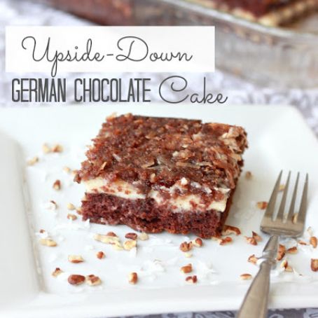 Upside Down German Chocolate Cake