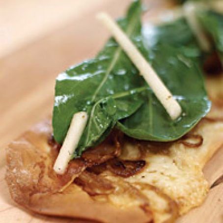 Fontina, Prosciutto and Caramelized Onion Pizzas