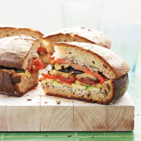 Grilled Ratatouille Muffaletta