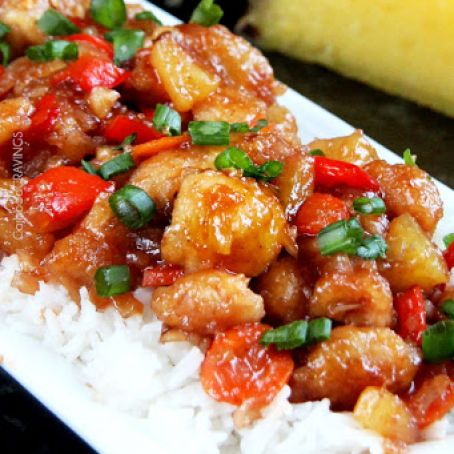 Baked Sweet & Sour Chicken, Pineapple & Peppers