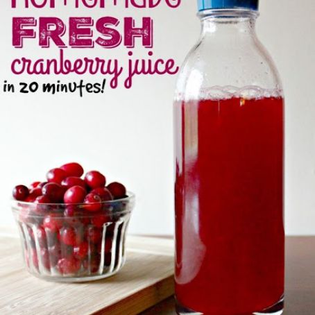 Easy homemade fresh cranberry juice in 20 minutes