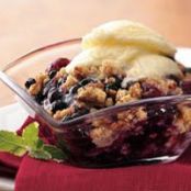 Two-Berry Crisp with Pecan Streusel Topping