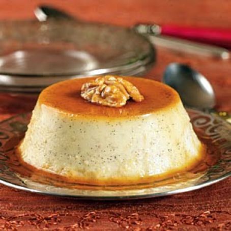 Vanilla Banana Caramel Flan