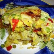 Spanish Tortilla with Red Bell Pepper and Peas