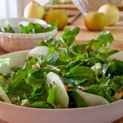 Asian Pear and Arugula Salad with Goat Cheese