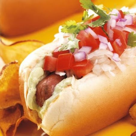 Patagonian Hot Dogs with Avocado MayoRecipe from Weber's Big Book of Burgers™ by Jamie Purviance
