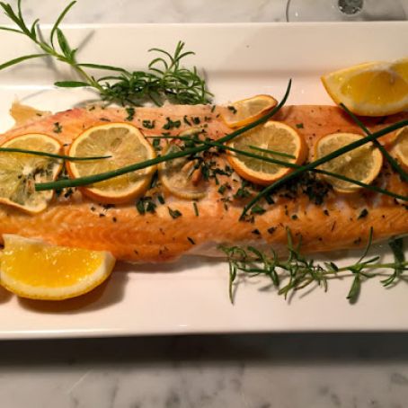 TROUT - Oven-Cooked, Cedar-Planked Trout (or Char)