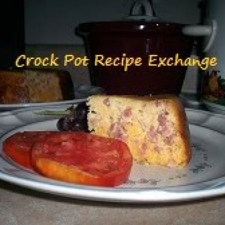 Crock Pot Ham and Cheese Pie (Crustless Quiche)