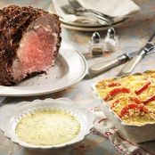 Rib Roast with Gorgonzola Sauce