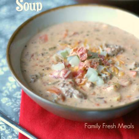 Crockpot Bacon Cheeseburger Soup