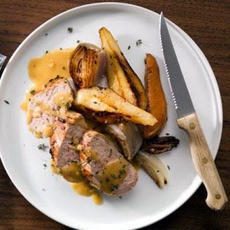 Pork Tenderloin with Pears and Shallots