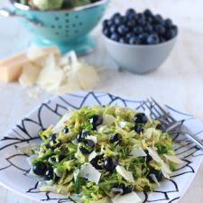 WARM SHAVED BRUSSELS SPROUTS & BLUEBERRY SALAD