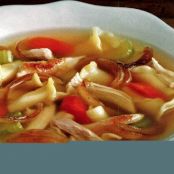 Roasted Chicken with Caramelized Onions Soup