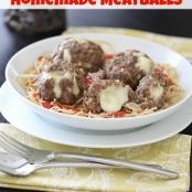 Mozzarella Stuffed Homemade Meatballs