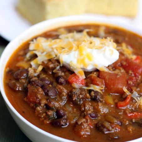Pumpkin Black Bean Turkey Chili - crock pot