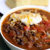 Pumpkin Black Bean Turkey Chili - crock pot