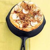 Potato and Leek Flat Bread With Greens