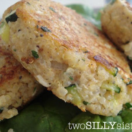 Zucchini, Goats Feta, and Quinoa Patties (V, GF)