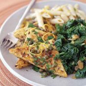 Tempeh Piccata with Kale and Whole-Wheat Spaghetti