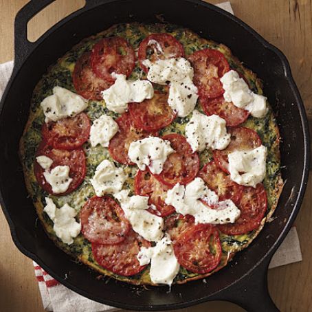 Spinach, Tomato, and Ricotta Frittata